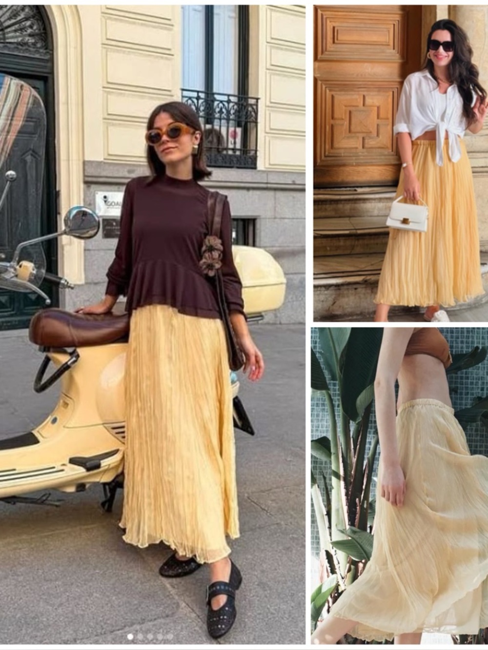 ZARA ~ Crinkle midi skirt from ZW collection